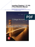 College Accounting Chapters 1-13-14th Edition Price Solutions Manual
