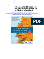 Curriculum Leadership Strategies for Development and Implementation 4th Edition Glatthorn Test Bank