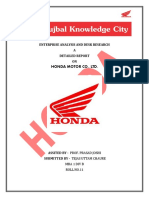 Honda Report Enterprice Analysis