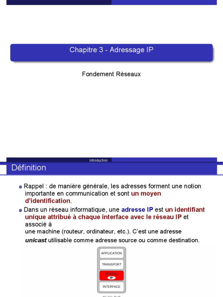 Adressage IP : Concepts et Techniques | PDF | Adresse IP | I Pv6
