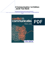 Conflict and Communication 1st Edition Jandt Test Bank