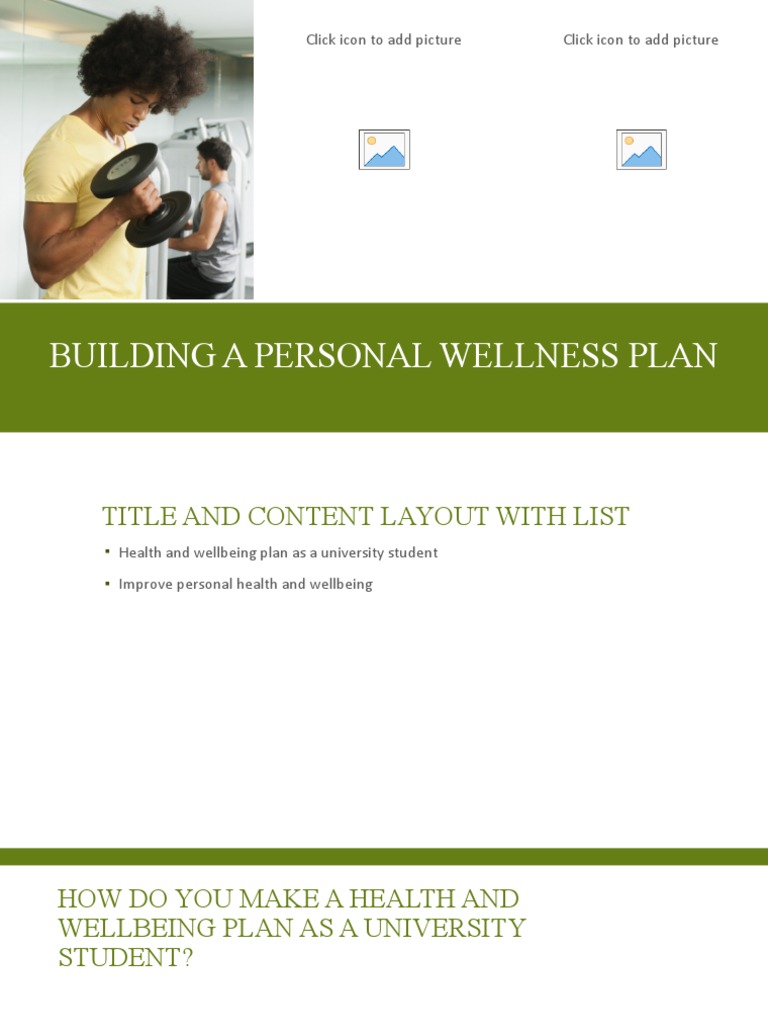 Building a Personal Wellness Plan | PDF