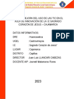 Propuesta de Mejora de Aprendizajes Tic Aip - 2023 - Cajamarca