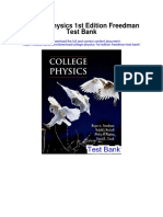 College Physics 1st Edition Freedman Test Bank