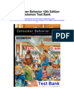Consumer Behavior 10th Edition Solomon Test Bank