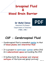 Cerebrospinal Fluid & Blood Brain Barrier: DR Mohd Imran