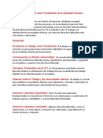 El Derecho Al Trabajo Como Fundamento de La Dignidad Humana