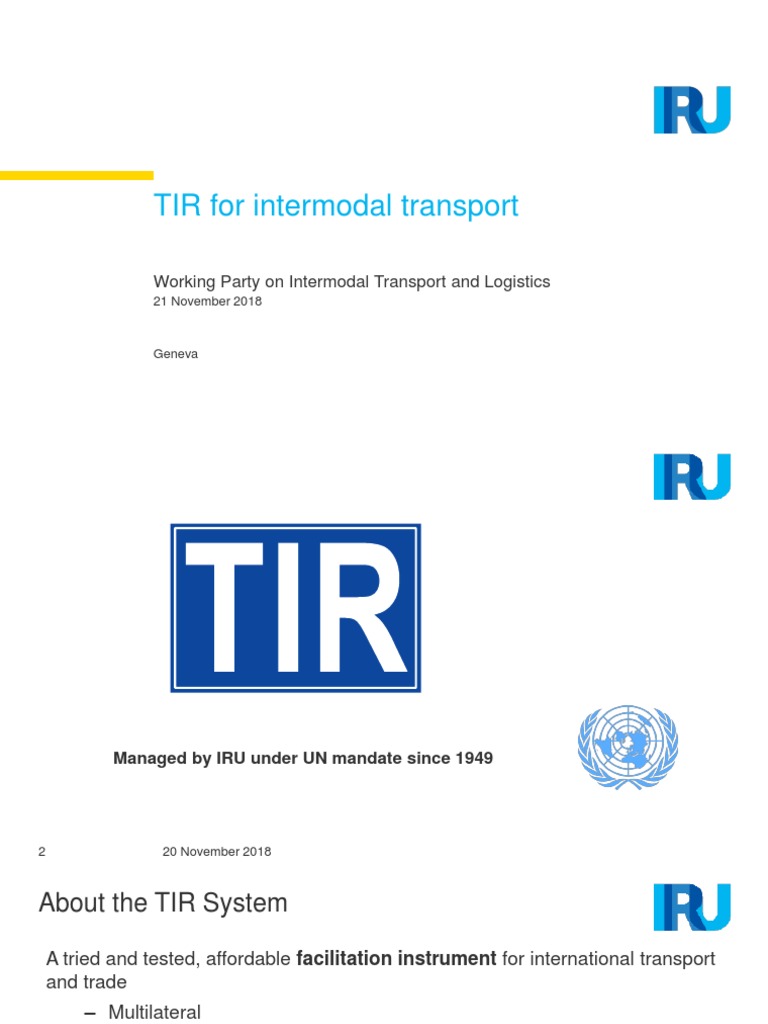 Intermodal TIR: Efficient Global Transport | PDF | Containerization ...