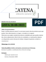 Lista Cayena 28-08 - Lista General