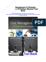 Cost Management A Strategic Emphasis 7th Edition Blocher Test Bank