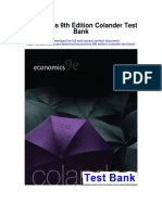 Economics 9th Edition Colander Test Bank