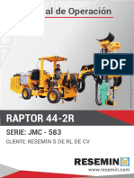 Manual de Operación Raptor 44-2R JMC-583
