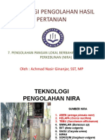 Teknologi Pengolahan Hasil Pertanian Baku Hasil Perkebunan (Nira)