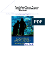 Cognitive Psychology Theory Process and Methodology 1st Edition Mcbride Test Bank