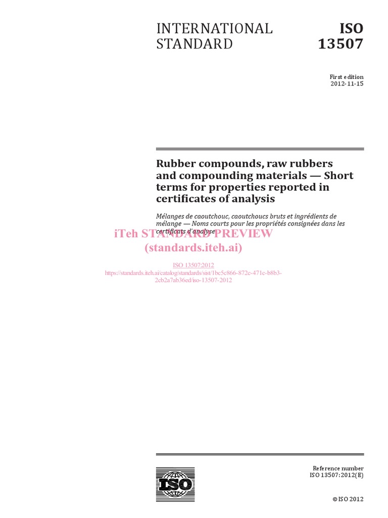 Iso 13507 2012 | PDF | International Organization For Standardization ...