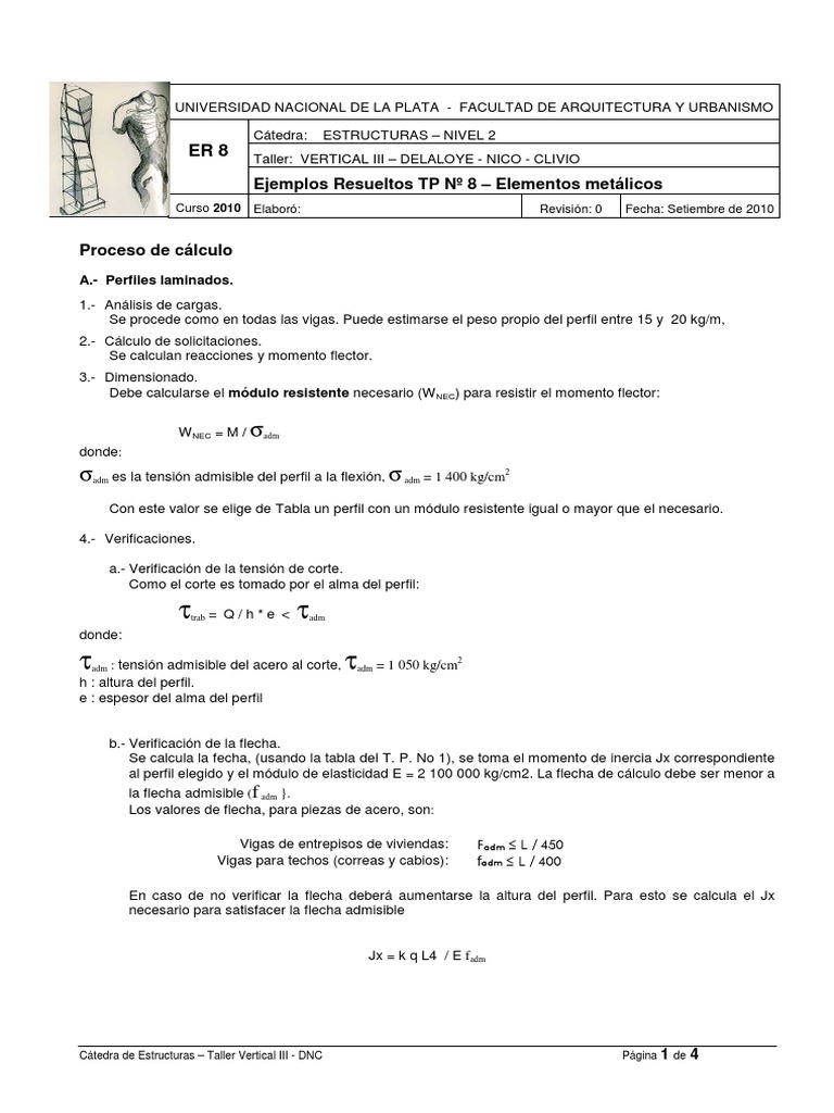 Nivel II - Anexo TP Nro 8 - Elementos Metalicos | PDF | Pandeo | Viga ...