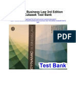 Dynamic Business Law 3rd Edition Kubasek Test Bank