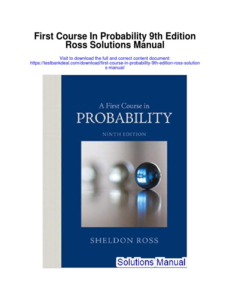 First Course in Probability 9th Edition Ross Solutions Manual PDF Greed Odysseus