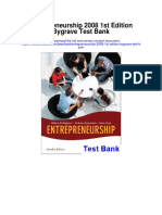 Entrepreneurship 2008 1st Edition Bygrave Test Bank