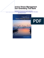 Comprehensive Stress Management 13th Edition Greenberg Test Bank