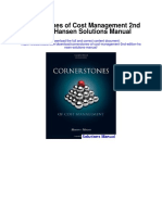 Cornerstones of Cost Management 2nd Edition Hansen Solutions Manual