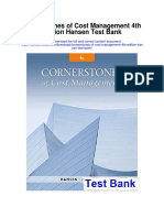 Cornerstones of Cost Management 4th Edition Hansen Test Bank