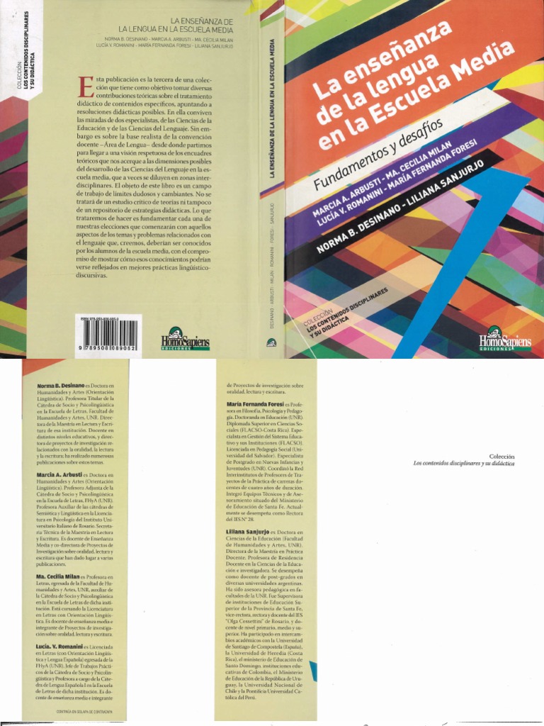 SANJURJO La Ensen Anza de La Lengua en La Escuela Media | PDF