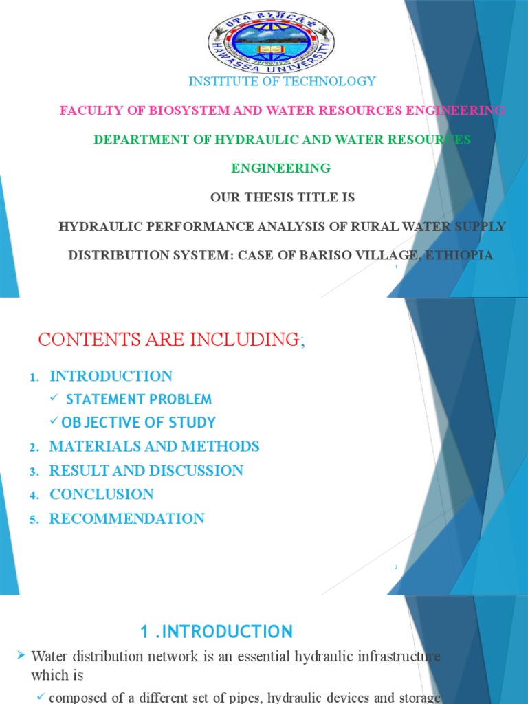 Hydraulic Performance Analysis 2014 | PDF | Water Supply Network ...