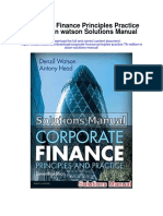 Corporate Finance Principles Practice 7th Edition Watson Solutions Manual