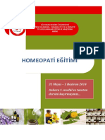 Homeopati Eğitimi: 31 Mayıs - 1 Haziran 2014 Ankara 1. Modül Ve Tanıtım Dersini Kaçırmayınız
