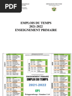 Emploi du temps primaire 2025-2026 | PDF