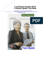 Essentials of Federal Taxation 2016 Edition 7th Edition Spilker Test Bank