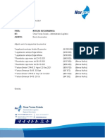 Relación Documentación Enviada A Bucaramanga