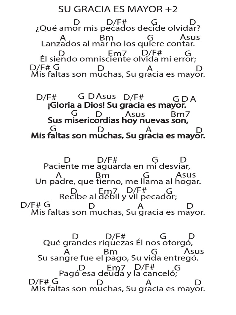 Su Gracia Es Mayor | PDF