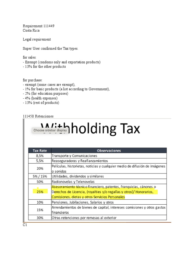 Taxes Costa Rica PDF