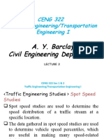 CENG 322 Lecture - Spot Speed Studies