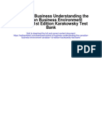 Context of Business Understanding The Canadian Business Environment Canadian 1st Edition Karakowsky Test Bank