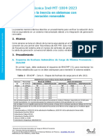 Cálculo de La Inercia en Sistemas Con Generación Renovable