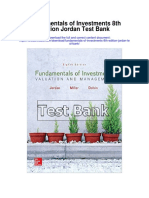 Fundamentals of Investments 8th Edition Jordan Test Bank