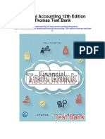 Financial Accounting 12th Edition Thomas Test Bank
