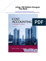 Cost Accounting 14th Edition Horngren Test Bank