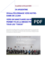 Notre lettre 954 - Notre Dame de Luján en Argentine