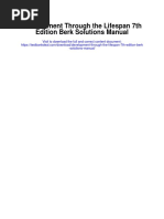 Development Through The Lifespan 7th Edition Berk Solutions Manual