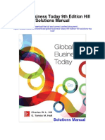 Global Business Today 9th Edition Hill Solutions Manual