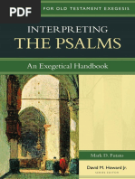 Interpreting The Psalms An Exegetical Handbook