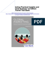 Global Marketing Practical Insights and International Analysis 1st Edition Farrell Test Bank