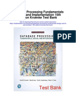 Database Processing Fundamentals Design and Implementation 15th Edition Kroenke Test Bank