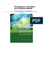 Federal Tax Research 11th Edition Sawyers Solutions Manual