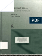 Peter Osborne (Ed) - A Critical Sense - Interviews With Intellectuals (1996, Routledge) - Libgen - Li