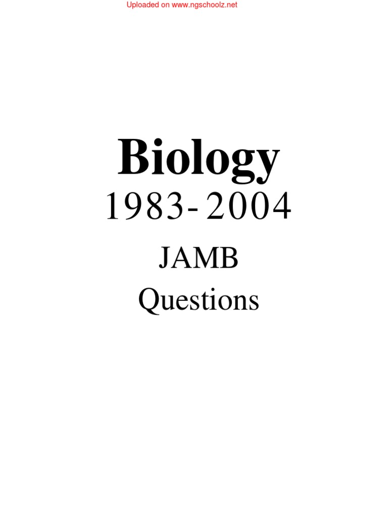 How Many Questions Are In Jamb Biology